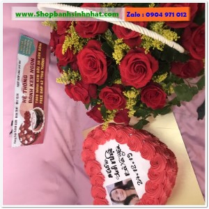 Combo Bánh Kem & Hoa Tươi - MM101